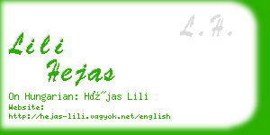 lili hejas business card